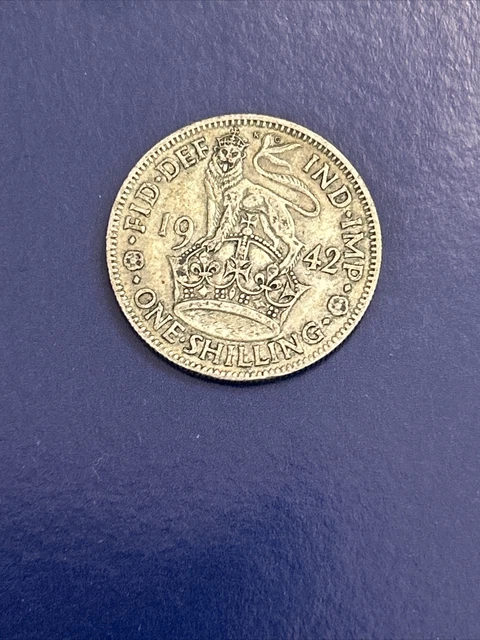 Dated : 1942 - Silver Coin - One Shilling - King George VI - Great Britain