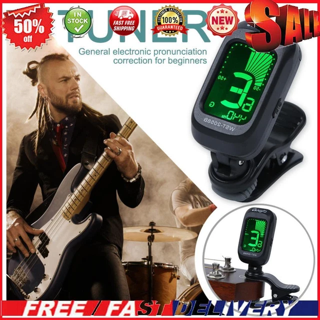 Violin Ukulele Bass Clip-on LCD Display Tuning for Beginners Stringed Musical