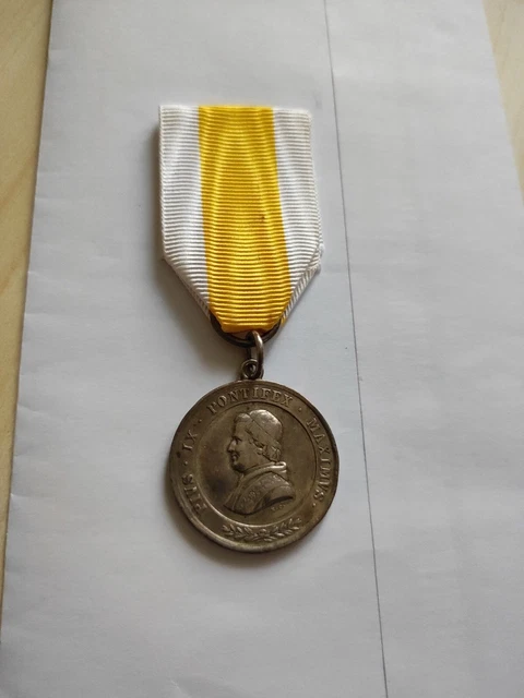 Risorgimento Medaglia Argento Pio IX Benemerenti 1850 circa