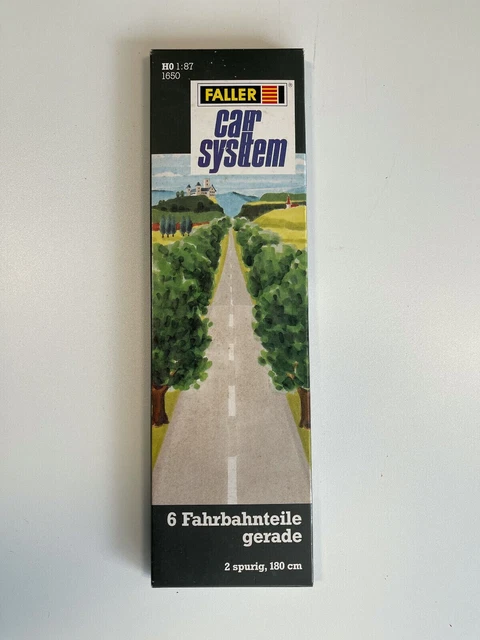 FALLER 161650 H0 Car System 6 roadway parts, straight new