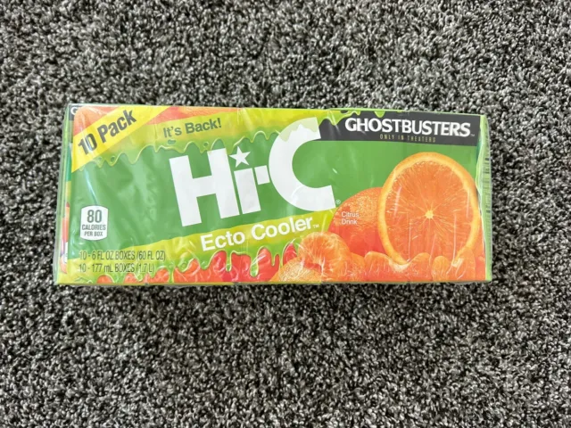Unopened 2017 Hi-C Ecto Cooler Limited Release 10 Pack Juice Boxes Ghostbusters