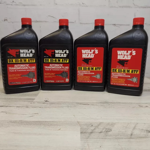 Wolf's Head 4 Quarts Automatic Transmission Fluid Dexron DX III-H/M ATF