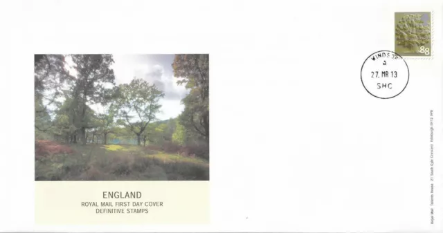 (33113) GB England FDC 88p Definitive Windsor SHC 2013