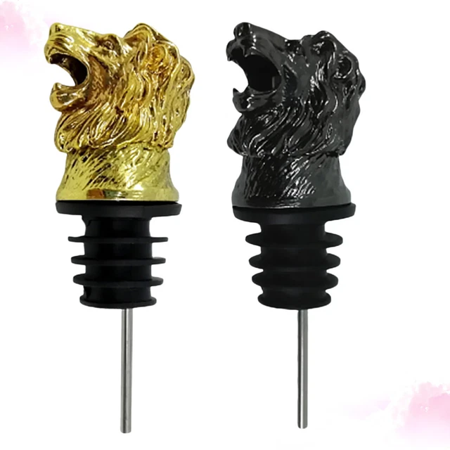 2 piezas servidor de vino de salida antiguo vertidor de vino acero inoxidable tapón de vino