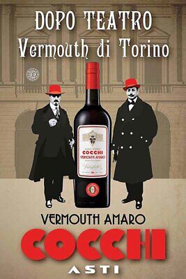 Poster Manifesto Locandina Pubblicitaria d'Epoca Stampa Vintage Vermouth Amaro