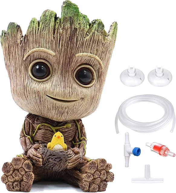 TEEMO Aquarium Groot Air Bubbler Decorations, Air Bubbler Decorations for Fish T