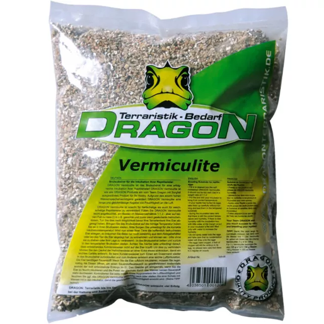 4 l Dragon Vermiculite Körnung 3-6 mm Premium Brutsubstrat für Reptilien /GIE076