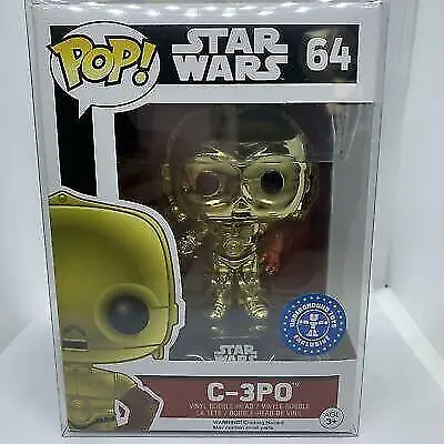 Funko Pop 64 C-3Po 9 Cm Cromato Underground Toys Exclusive - Star Wars