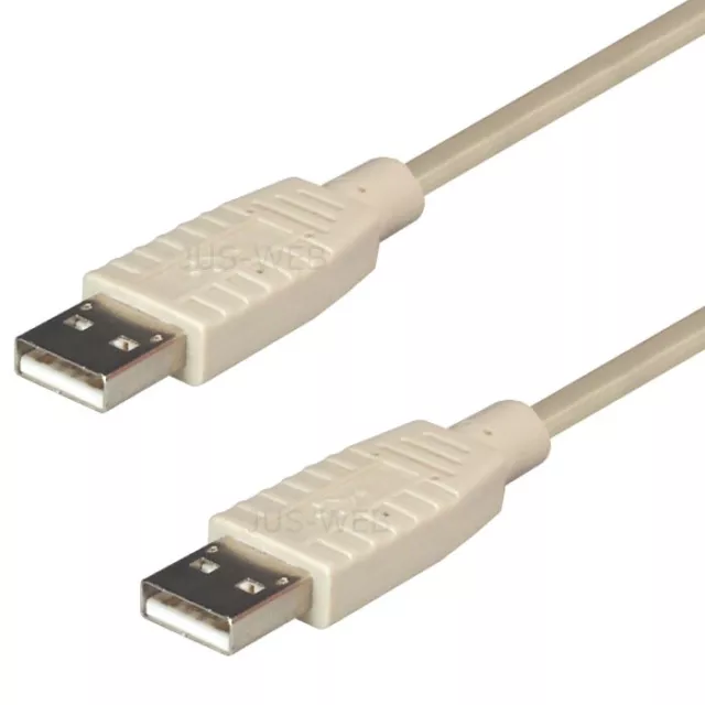 1,8m USB 2.0 Kabel A Stecker auf A Stecker ca. 2m Anschlusskabel Typ A-A grau
