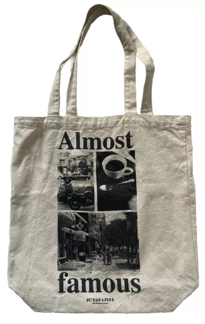 NEIGHBORHOOD × ALMOST FAMOUS 70s Harajuku Tokyo Snapshot Tote Bag White Japan