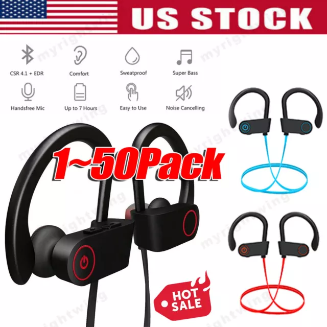 Lote de auriculares inalámbricos deportivos estéreo impermeables Bluetooth 5.0 EE. UU.