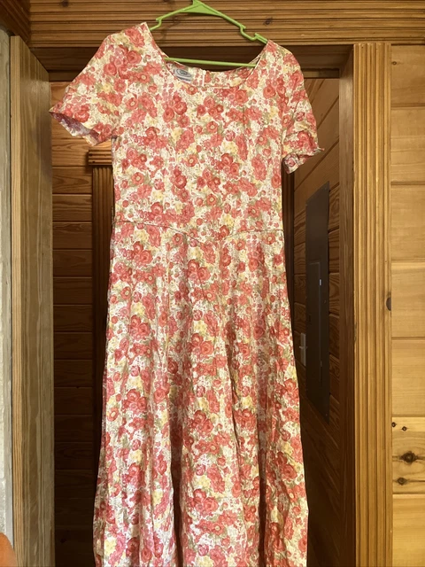 Vintage Laura Ashley Prairie Cottage Floral dress Size 10