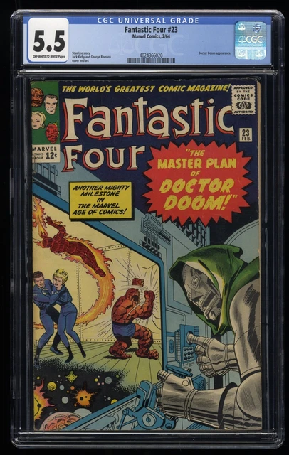 Fantastic Four #23 CGC FN- 5.5 Doctor Doom Appearance! Master Plan! Marvel 1964