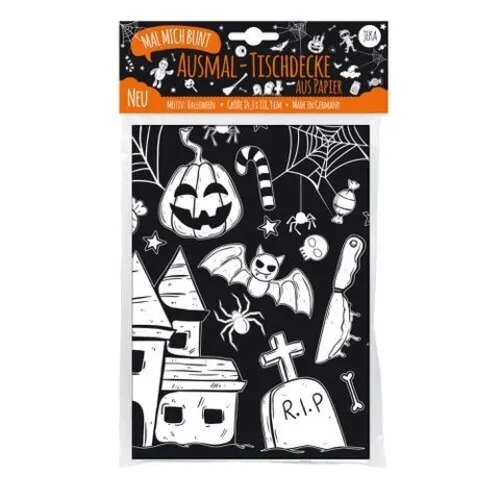 Mal Mich Bunt Ausmal-Tischdecke aus Papier, Motiv Halloween | Stück | In Folie