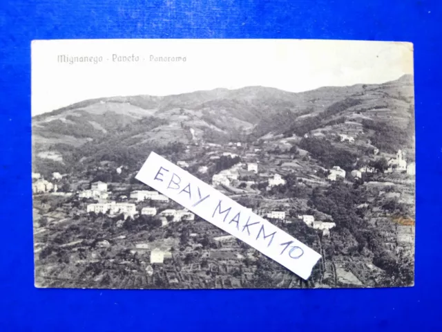 🔵 Cartolina Mignanego Paveto Panorama Case 1926 Bella Genova 🤣