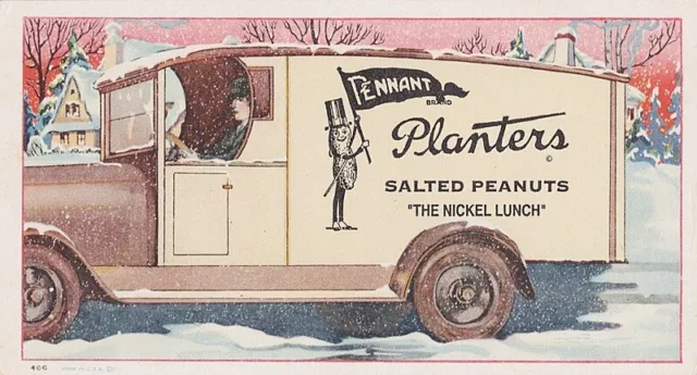 Planters Mr Peanut Pennant Blotter Salted Peanuts The Nickel Lunch