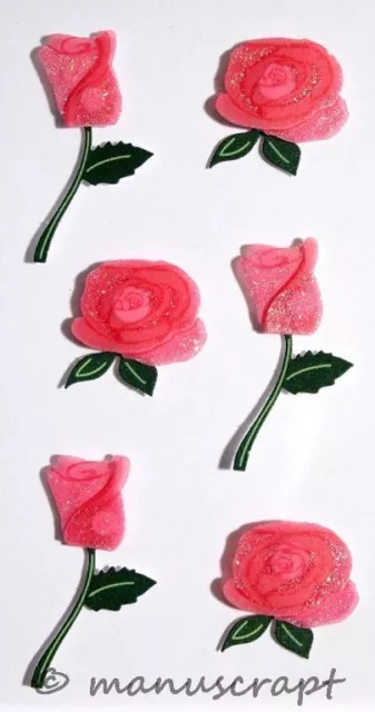 Artoz Artwork 3D-Sticker, Rosen rosa