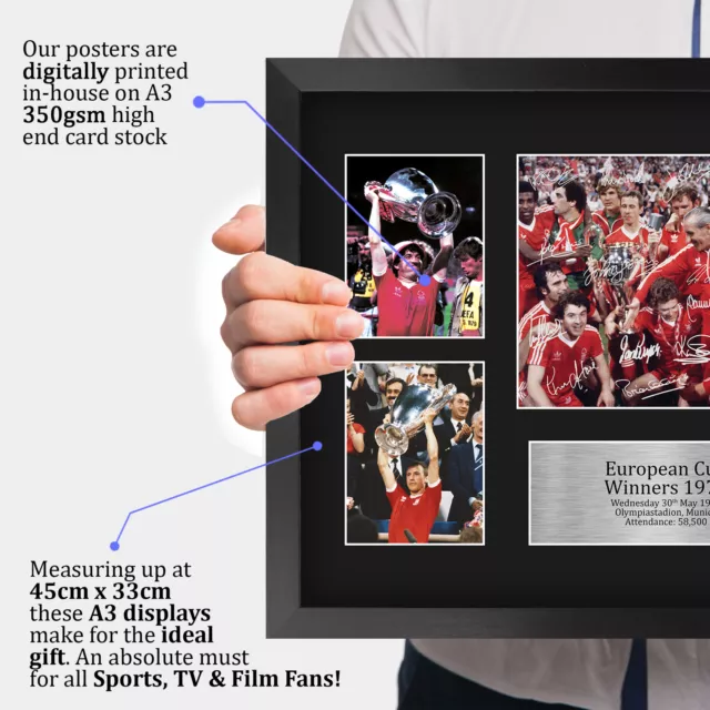 A3 Nottingham Forest Signed 1979 European Cup Winners Printed Autograph Display 3