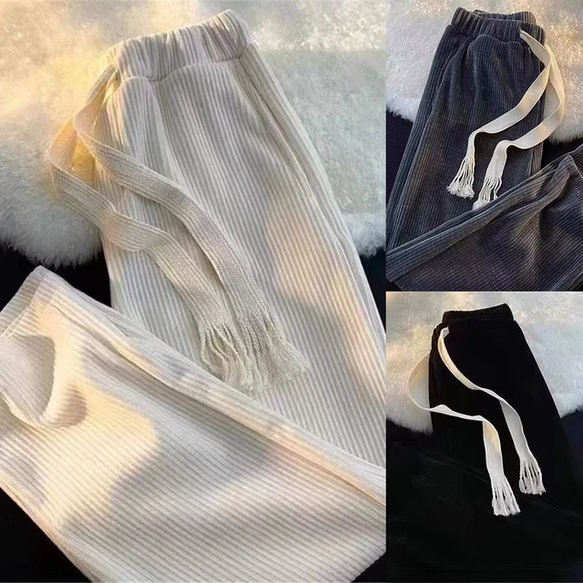 Uomo ' S Moda Pantaloni a Gamba Larga SPORTS Velluto Coste Grigio/Bianco/Neri
