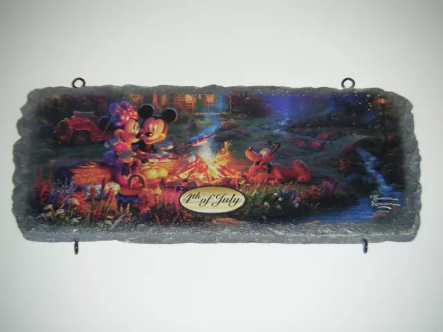 Bradford Exchange Disney Seasons Of Joy "4th Of July" Sign By Thomas Kinkade