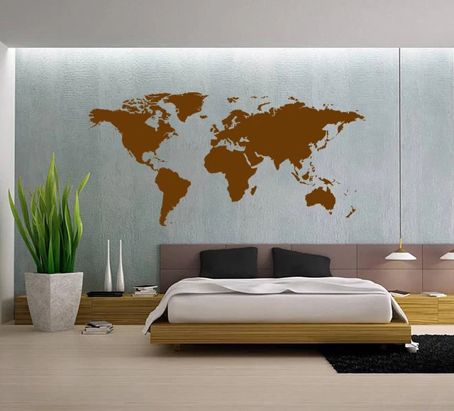 Huge World Map Wall Art Quote Wall stickers Home Decals UK SH264