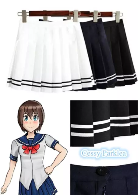 GIRLS WOMEN JAPANESE College School Uniform Short JK Sailor Solid Pleated  Skirt $17.95 - PicClick AU