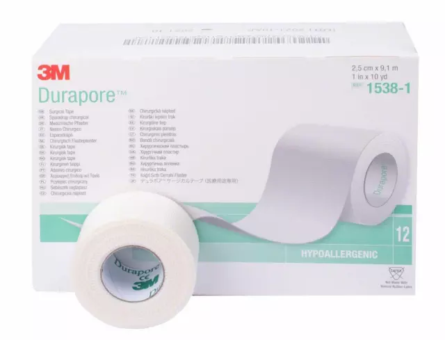 3M Durapore medizinisches Band semipermanente Wimpernverlängerungen starker Halt 1,25 cm 2,5 cm