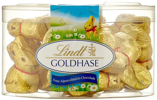 Lindt mini coniglietti d'oro latte intero cioccolato Pasqua 20x 10g NUOVO MHD 30/07/23