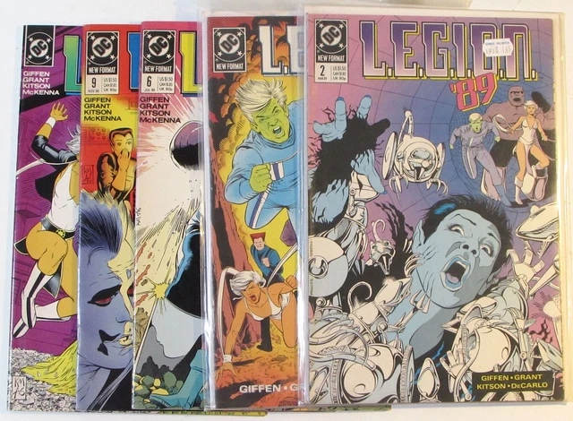 Legion Lot of 5 #2,3,6,9,10 DC Comics (1989) 1st Series 1st Print Comic Books