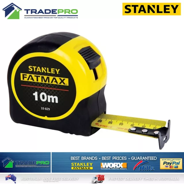 Stanley Fatmax 10m Metric Tape Measure NEW MODEL Measuring Fat Max 10Mtr Metre