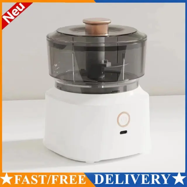 Elektrische Kochmaschine 350ml Mini Knoblauchhäcksler Küchenmaschine (weiß)