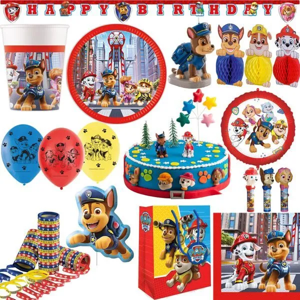 Paw Patrol Geburtstag Deko Partyset Dekoration Kindergeburtstag Party Set Hunde