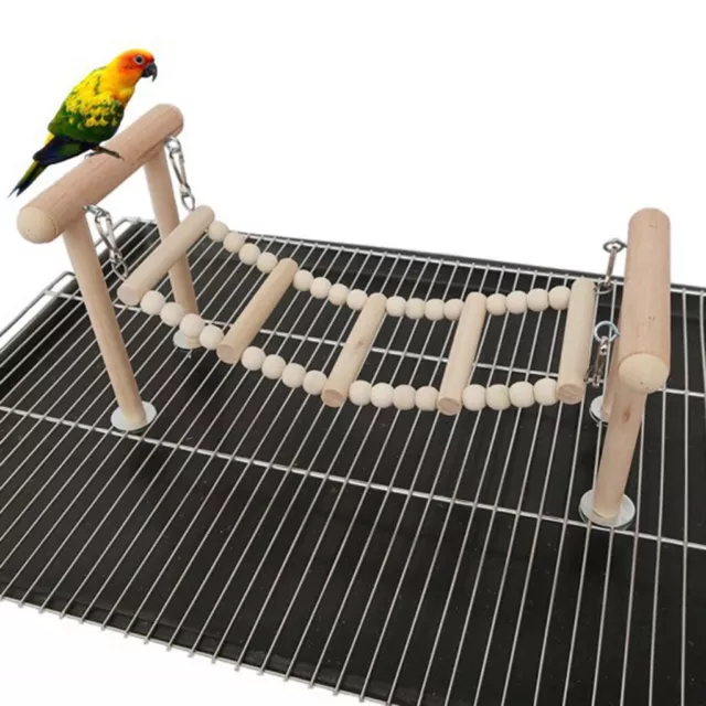 Holz Leiter Sitzstange Schaukel Spielzeug für Vogel   Graupapageien