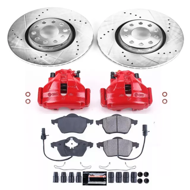 Power Stop KC636 Z23 Evolution Sport Performance 1-Click Brake Kit w/Calipers Fr