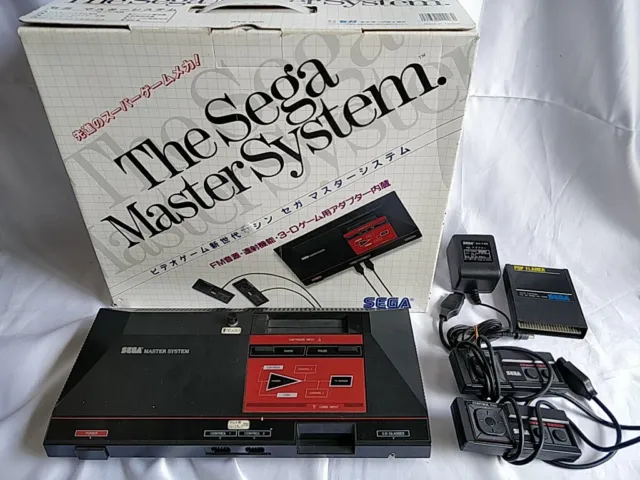 SEGA Master System Console MK-2000,Two Pads,PSU,Game,Boxed set-c0717-