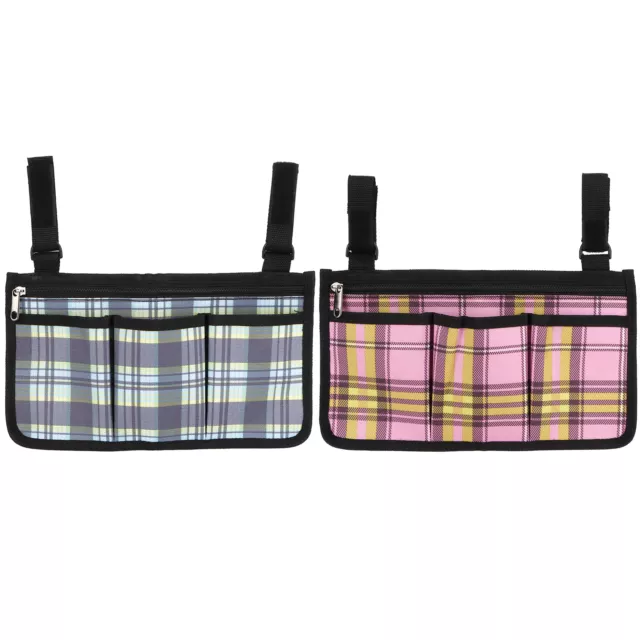 Bolsa organizadora colgante para silla de ruedas multibolsillo para billetera HG