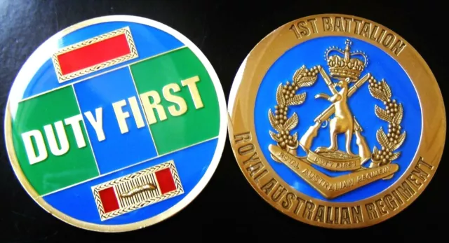 1st Battalion Royal Australia Regiment Double Sided Coin Medallion