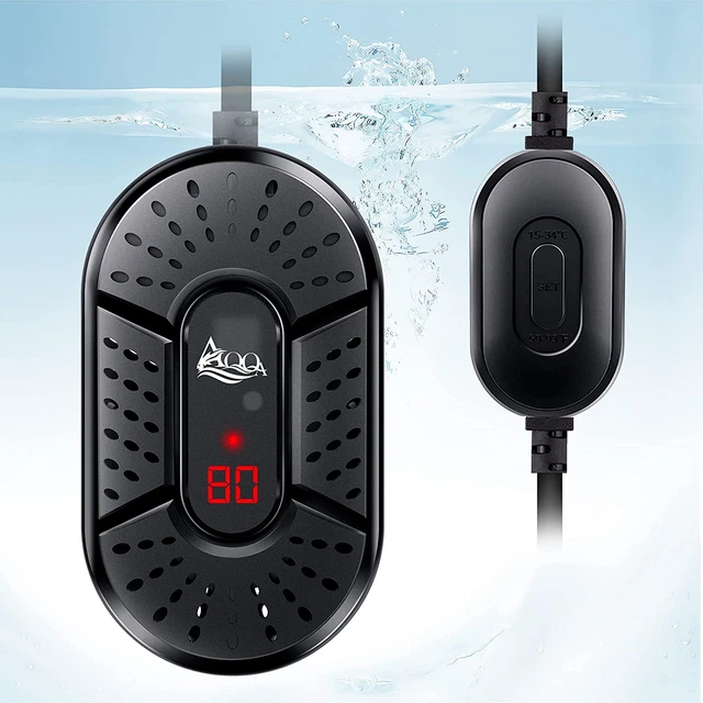 AQQA 75W Mini Aquarium Heater,Betta Turtle Small Fish Tank Submersible Heater,Le