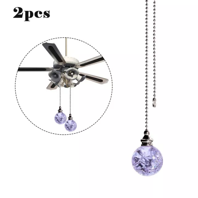 Set di 2 persone ventola cristallo viola con cerniera per catene decorative vent