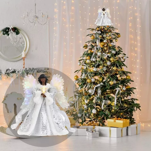 Christmas Tree Topper Angel Fairy Festive Xmas Tree Top Ornament Decoration