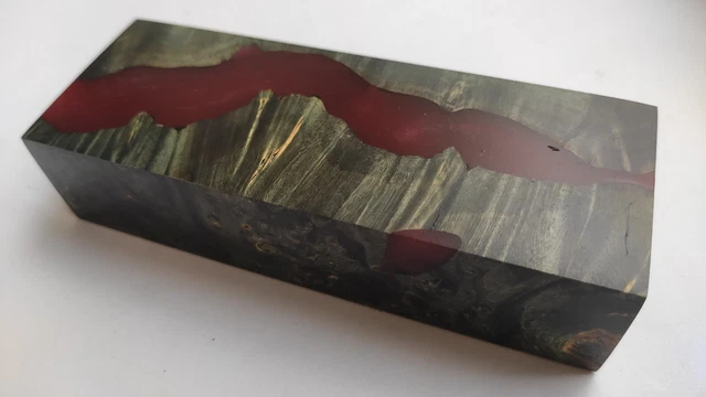 Resina epoxi estabilizada de arce burl para manijas de cuchillo 30*45*130 mm (N 270)