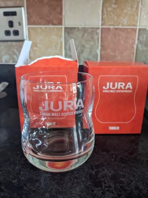 brand New 2 X Jura Whiskey Tumblers Glasses With Box Gift