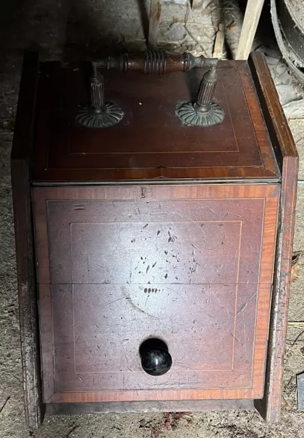 vintage wooden coal scuttle Updated Pictures Added