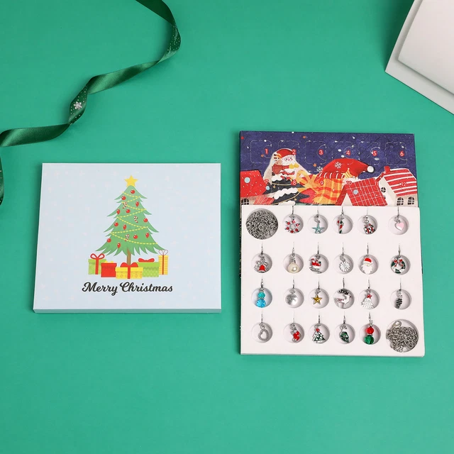 1 Set Weihnachten Adventskalender Cartoon Anhänger Dekoration verschleißfestes Blatt