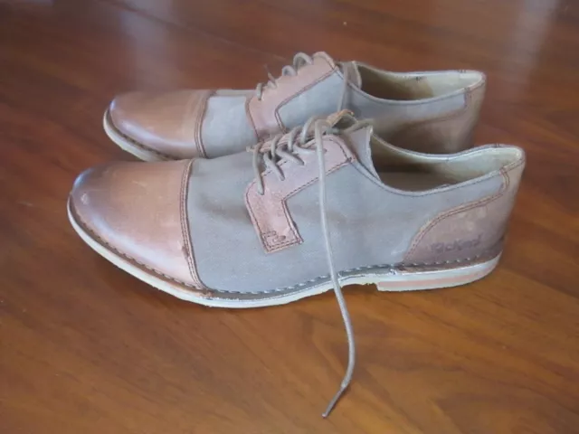 KICKERS Men's Oxfords Size EU43 US10 Leather & Canvas Gum Soles Made in Europe