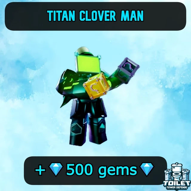 TTD Units Collezionabile Titan Clover Man ~ Unità Per Toilet Tower Defense ( TTD) - Nuovo, Nella Confezione Originale Union Arena Attack On Titan - Foto 5