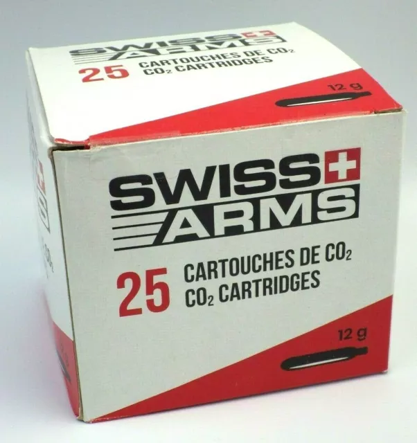 Airsoft BOITE X25  lot Cartouches de CO2 SWISS ARMS 12g neuf en stock