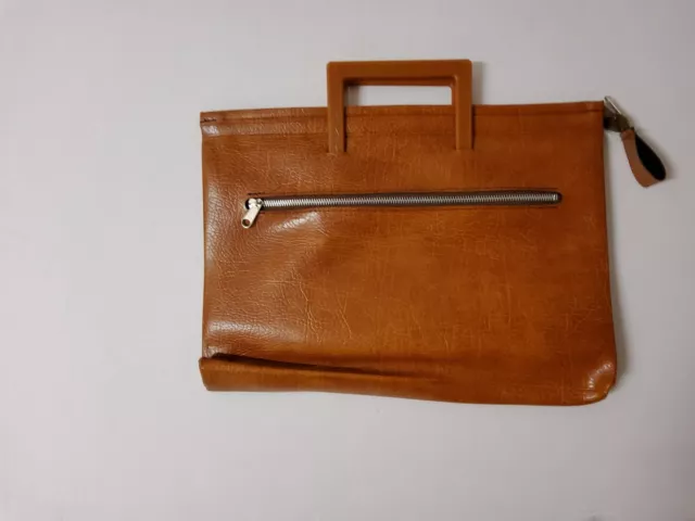 Vintage Aktenmappe Kunstleder Braun,  NEU