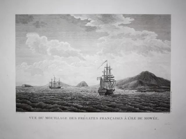 1797 Maui Island Hawaii La Perouse Bay America Pacific Kupferstich engraving