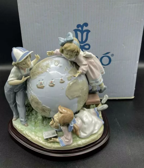 Lladro #5847 The Voyage Of Columbus Bnib Children Globe 1992 Limited